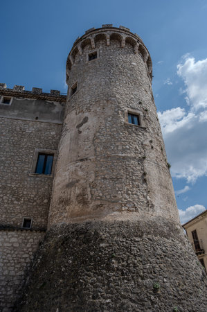 Pignatelli Castle dates back to the 18th century, when the Lombards erected a small fort, with the chapel of San Michele, their patron saint, now the parish church of the town.の写真素材