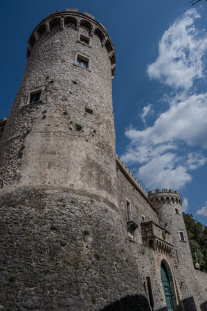 Pignatelli Castle dates back to the 18th century, when the Lombards erected a small fort, with the chapel of San Michele, their patron saint, now the parish church of the town.の写真素材