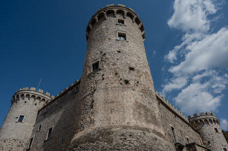 Pignatelli Castle dates back to the 18th century, when the Lombards erected a small fort, with the chapel of San Michele, their patron saint, now the parish church of the town.の写真素材