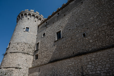 Pignatelli Castle dates back to the 18th century, when the Lombards erected a small fort, with the chapel of San Michele, their patron saint, now the parish church of the town.の写真素材