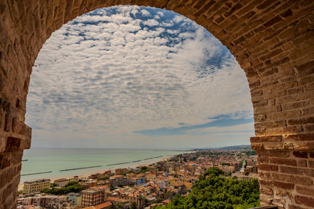 It rises on the shores of the Adriatic Sea and is located north of the mouth of the Tesino River....