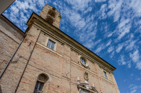 The church of Santa Lucia was commissioned by Pope Sixtus V on the site of the modest home of the Peretti family, where the future pope was born, and was dedicated to the patron saint of his birthday.の写真素材