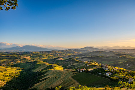 The Marche, a region of eastern Italy, rises between the Apennine mountains and the Adriatic Sea.