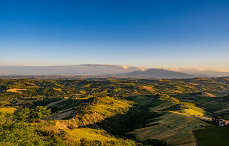 The Marche, a region of eastern Italy, rises between the Apennine mountains and the Adriatic Sea.