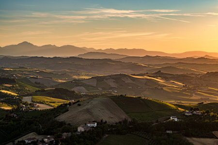 The Marche, a region of eastern Italy, rises between the Apennine mountains and the Adriatic Sea.