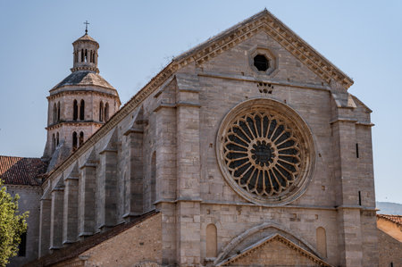 The Fossanova Abbey is located in the municipality of Priverno. In its majestic elegance and solid structure, the Abbey represents a true jewel of Cistercian architecture.の写真素材