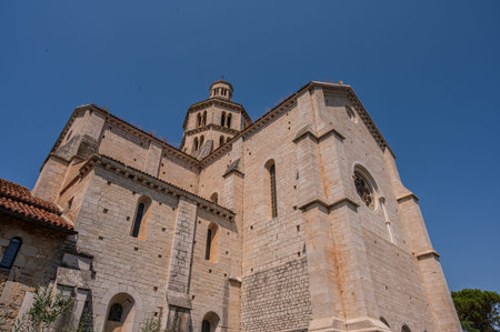The Fossanova Abbey is located in the municipality of Priverno. In its majestic elegance and solid structure, the Abbey represents a true jewel of Cistercian architecture.の写真素材
