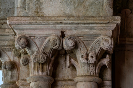 The Fossanova Abbey is located in the municipality of Priverno. In its majestic elegance and solid structure, the Abbey represents a true jewel of Cistercian architecture.の写真素材