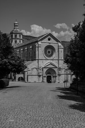 The Fossanova Abbey is located in the municipality of Priverno. In its majestic elegance and solid structure, the Abbey represents a true jewel of Cistercian architecture.の写真素材