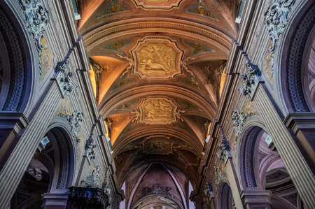 The co-cathedral of Santa Maria Annunziata is the most important Catholic place of worship in Priverno and co-cathedral of the diocese of Latina-Terracina-Sezze-Priverno.の写真素材