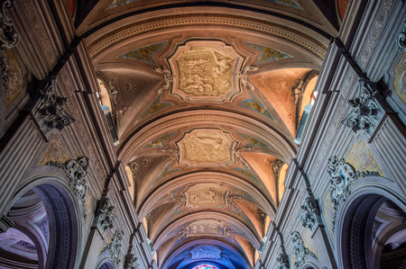 The co-cathedral of Santa Maria Annunziata is the most important Catholic place of worship in Priverno and co-cathedral of the diocese of Latina-Terracina-Sezze-Priverno.の写真素材