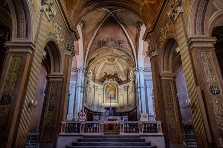 The co-cathedral of Santa Maria Annunziata is the most important Catholic place of worship in Priverno and co-cathedral of the diocese of Latina-Terracina-Sezze-Priverno.の写真素材