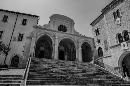 The co-cathedral of Santa Maria Annunziata is the most important Catholic place of worship in Priverno and co-cathedral of the diocese of Latina-Terracina-Sezze-Priverno.の写真素材