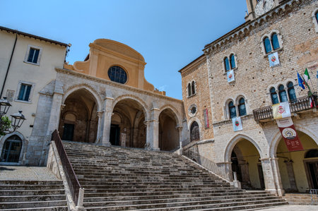 The co-cathedral of Santa Maria Annunziata is the most important Catholic place of worship in Priverno and co-cathedral of the diocese of Latina-Terracina-Sezze-Priverno.の写真素材