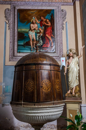 The co-cathedral of Santa Maria Annunziata is the most important Catholic place of worship in Priverno and co-cathedral of the diocese of Latina-Terracina-Sezze-Priverno.の写真素材