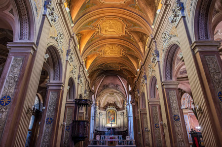 The co-cathedral of Santa Maria Annunziata is the most important Catholic place of worship in Priverno and co-cathedral of the diocese of Latina-Terracina-Sezze-Priverno.の写真素材