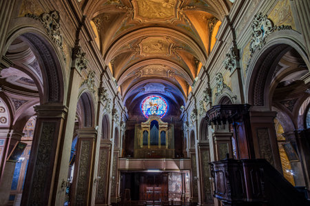 The co-cathedral of Santa Maria Annunziata is the most important Catholic place of worship in Priverno and co-cathedral of the diocese of Latina-Terracina-Sezze-Priverno.の写真素材