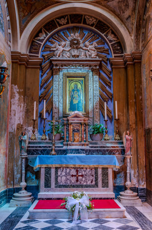The co-cathedral of Santa Maria Annunziata is the most important Catholic place of worship in Priverno and co-cathedral of the diocese of Latina-Terracina-Sezze-Priverno.の写真素材