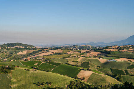 The Marche, a region of eastern Italy, rises between the Apennine mountains and the Adriatic Sea.