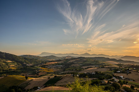 The Marche, a region of eastern Italy, rises between the Apennine mountains and the Adriatic Sea.