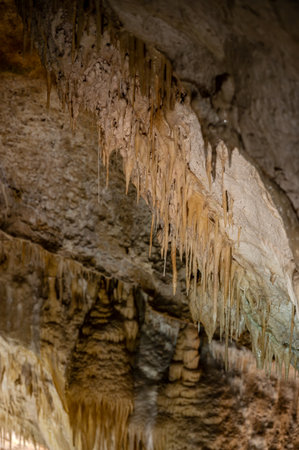 The Frasassi Caves are underground karst caves located in the municipality of Genga, in the province of Ancona, within the Gola della Rossa and Frasassi Regional Natural Park.の写真素材