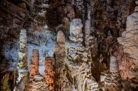 The Frasassi Caves are underground karst caves located in the municipality of Genga, in the province of Ancona, within the Gola della Rossa and Frasassi Regional Natural Park.の写真素材