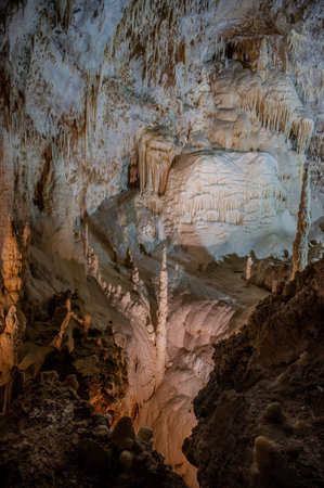 The Frasassi Caves are underground karst caves located in the municipality of Genga, in the province of Ancona, within the Gola della Rossa and Frasassi Regional Natural Park.の写真素材