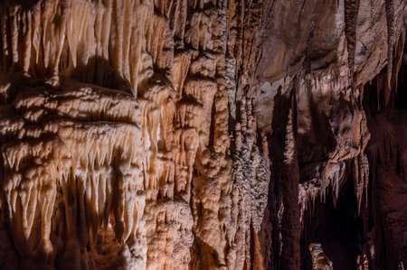 The Frasassi Caves are underground karst caves located in the municipality of Genga, in the province of Ancona, within the Gola della Rossa and Frasassi Regional Natural Park.の写真素材
