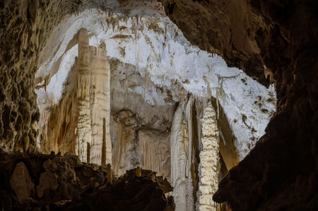 The Frasassi Caves are underground karst caves located in the municipality of Genga, in the province...