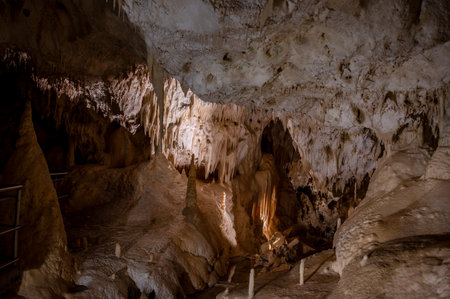 The Frasassi Caves are underground karst caves located in the municipality of Genga, in the province of Ancona, within the Gola della Rossa and Frasassi Regional Natural Park.の写真素材