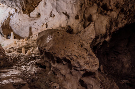 The Frasassi Caves are underground karst caves located in the municipality of Genga, in the province of Ancona, within the Gola della Rossa and Frasassi Regional Natural Park.の写真素材