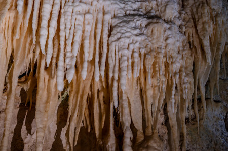 The Frasassi Caves are underground karst caves located in the municipality of Genga, in the province of Ancona, within the Gola della Rossa and Frasassi Regional Natural Park.の写真素材