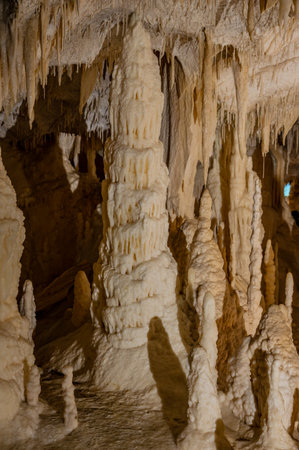 The Frasassi Caves are underground karst caves located in the municipality of Genga, in the province of Ancona, within the Gola della Rossa and Frasassi Regional Natural Park.の写真素材