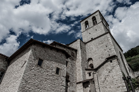 The Cathedral of Saints Mariano and Giacomo is the mother church of the Diocese of Gubbio. It is dedicated to Saints Mariano and Giacomo, martyrs of Lambaesi in Numidia.の写真素材