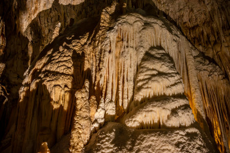 The Frasassi Caves are underground karst caves located in the municipality of Genga, in the province of Ancona, within the Gola della Rossa and Frasassi Regional Natural Park.の写真素材