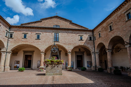 The Basilica of S. Ubaldo is a Catholic place of worship located in Gubbio, on Mount Ingino, having the dignity of a sanctuary and, since July 1919, that of a minor basilica.の写真素材