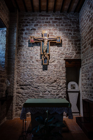 The Basilica of S. Ubaldo is a Catholic place of worship located in Gubbio, on Mount Ingino, having the dignity of a sanctuary and, since July 1919, that of a minor basilica.の写真素材