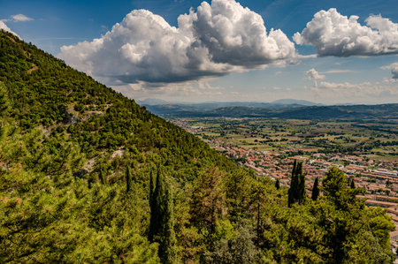 Gubbio is a medieval town in Umbria. Its Colle Eletto cable car ascends Mount Ingino, home to the...