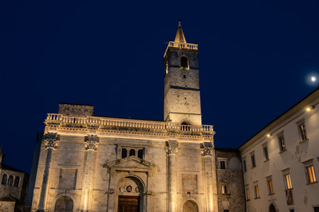The city's cathedral, dedicated to the patron saint, stands on the site of a Roman public building, perhaps the Basilica of the Forum, and is the result of multiple construction events.の写真素材