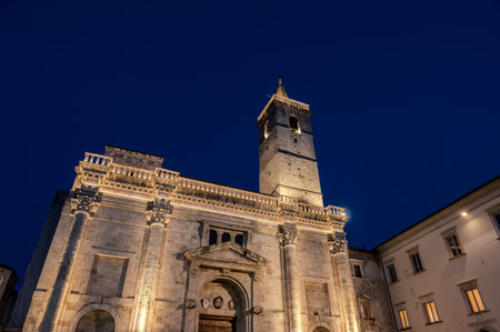 The city's cathedral, dedicated to the patron saint, stands on the site of a Roman public building, perhaps the Basilica of the Forum, and is the result of multiple construction events.の写真素材