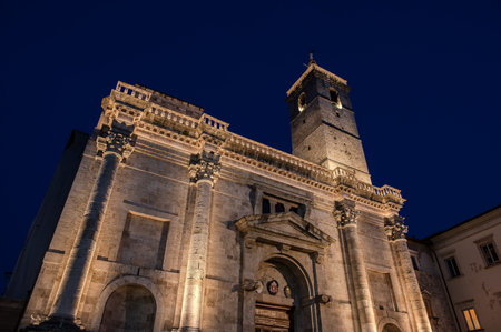 The city's cathedral, dedicated to the patron saint, stands on the site of a Roman public building, perhaps the Basilica of the Forum, and is the result of multiple construction events.の写真素材
