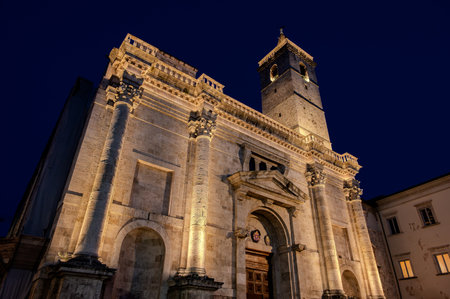 The city's cathedral, dedicated to the patron saint, stands on the site of a Roman public building, perhaps the Basilica of the Forum, and is the result of multiple construction events.の写真素材