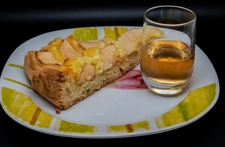 This apple cake is a soft and fluffy cake, slightly moist due to the apples in the batter.の写真素材