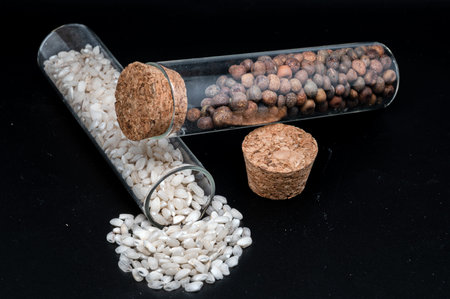 A composition of roveja or wild pea and rice