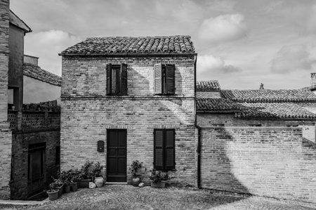 Petritoli is a hilly municipality in the province of Fermo overlooking the green and fertile Aso Valley, of which it represents, due to its abundance of olive trees, an important economic center.の写真素材