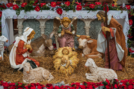 The Cathedral of San Clemente is the main place of worship in the city of Teano, in Campania, Italy.の写真素材