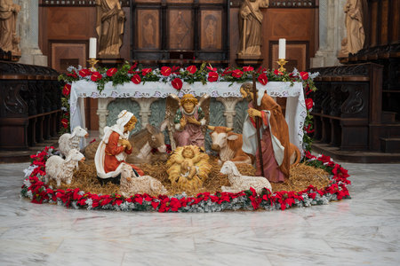 The Cathedral of San Clemente is the main place of worship in the city of Teano, in Campania, Italy.の写真素材