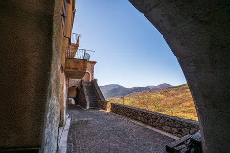 Fornelli, Italian municipality of 1,883 inhabitants in the province of Isernia in the Molise region. It is part of the circuit of the most beautiful villages in Italy.の写真素材