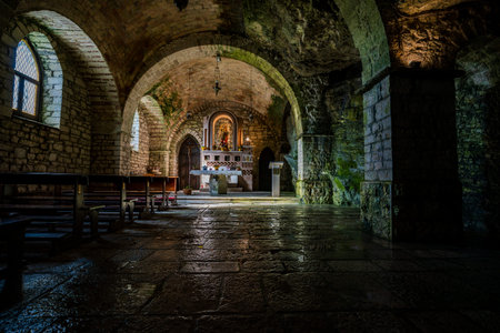 The Grotta di San Michele Arcangelo, rebuilt and enlarged in 1890 on the remains of the ancient...