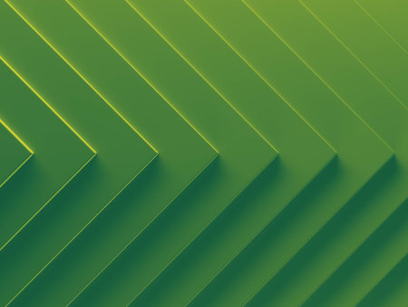 Green arrows abstract background picture. 3D illustration. This image works good for text and...